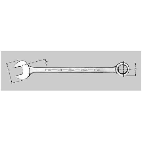 Martin Tools | BLK1155MM | Industrial Black Long Pattern Combination Wrench - 55mm Opening Authentic
