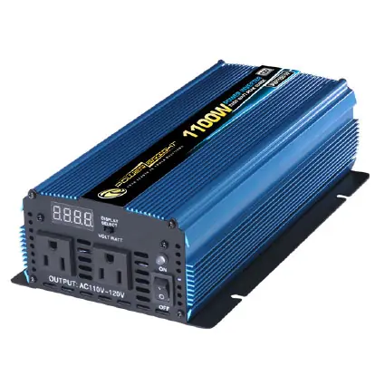 Certified PowerBright | PW1100-12 | 12V Modified Sine Wave Power Inverter 1100 Watt Continuous, 2200