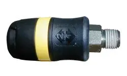 Secure Checkout Acme Automotive | A923SB4M-PB | 1/4" Composite Non-marring Industrial Safety Coupler (Male)