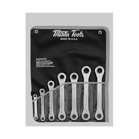 Martin Tools | RB7K | Ratcheting Box Wrench Set - 12 and 6 Point Chrome Finish Editor’s Pick