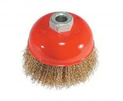 AES Industries | 1834 | 4" Wire Cup Brush w/ 5/8" - 11 Spindle Best Price