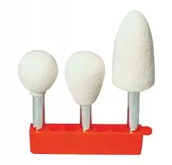 AES Industries | 6500 | 3 Piece Felt Polishing Bob Set Markdown