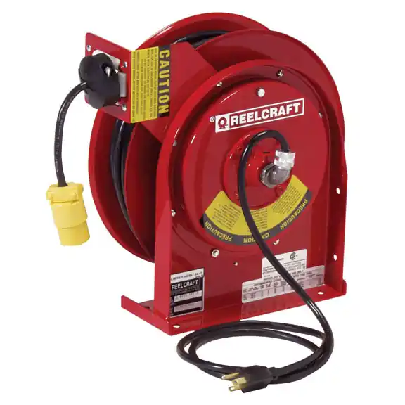 Reelcraft | L45451233 | Series 4000 Heavy Duty Power Cord Reel 12 AWG 15 Amp 45 Ft Free Delivery