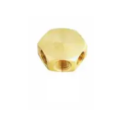 Super Sale Milton Industries | 683-6 | Solid Brass Flat Hex Shape 3 in 1 Air Manifolds - 3/9" Female NP