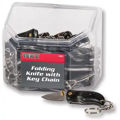 Big Sale Titan | | 24PC FOLD KNIFE W/ KEYCHAIN FISHBOWL