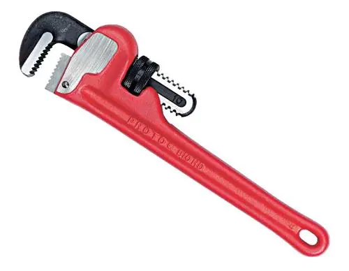 Authentic Stanley Proto Industrial Tools | J824HD | 4" Max. Heavy-Duty Pipe Wrench