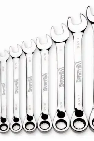 Place Order J.H. Williams | JHWWS-1168RC | 8 pc SAE Reversible Ratcheting Combination Wrench Set