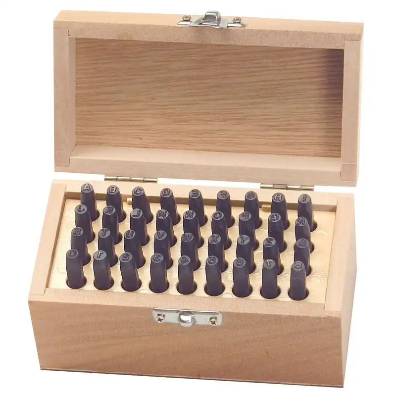 Hassle-Free Returns KnKut | KP856610 | Letter and Number Punch Set - 3/16" - 36-Pc