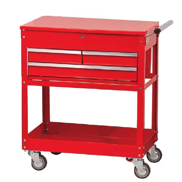 Price Cut J.H. Williams | 50721 | 3 Drawer 34 In Service Cart - Red