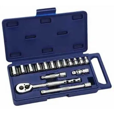 Today Only J.H. Williams | JHW50665 | 15 pc 3/8" Drive -Point Metric Shallow Socket and Drive Tool Set