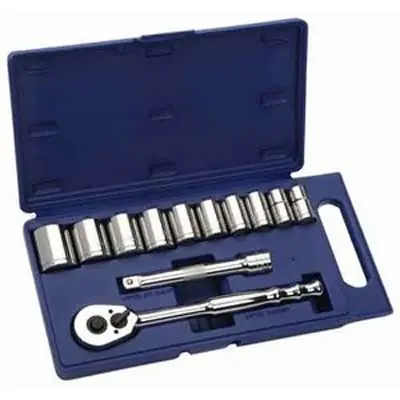 Limited Time J.H. Williams | JHW50667 | 12 pc 1/2" Drive 12-Point SAE Shallow Socket Set and Drive Tool