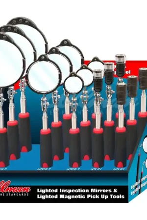 Money Back Guarantee Ullman Devices Corp. | HTLTDISP | LED Lighted Inspection Mirror and LED Lighted Pick Up Tool Displ