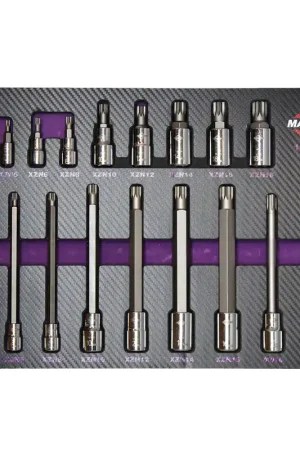 New Arrival Mayhew Tools | 16066F | Mayhew 18 PC Triple Square Master Socket Bit Set