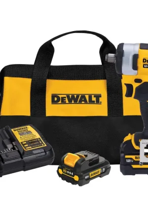 Warranty Included DeWALT | DCF901GJ1G1 | 12V 1/2" Compact Impact Wrench Kit w/ Hog Ring