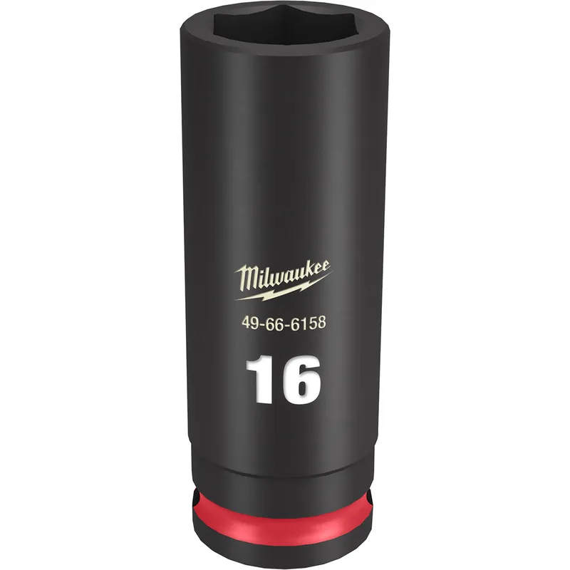 Clearance Milwaukee Electric Tools | 49-66-6158 | SHOCKWAVE Imp Duty 3/8"Dr 16MM Dp 6PT Socket