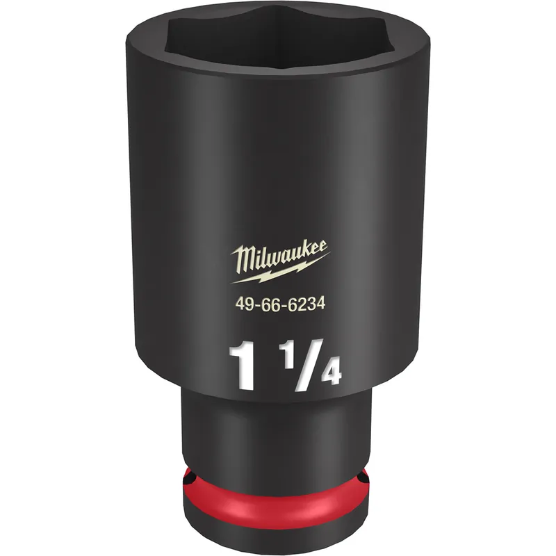 Buy Online Milwaukee Electric Tools | 49-66-6234 | SHOCKWAVE Imp Duty 1/2"Dr 1-1/4" Dp 6PT Socket