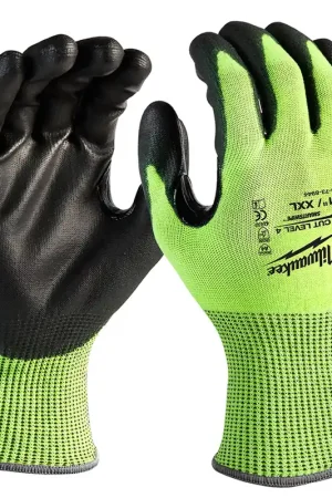 Wholesale Milwaukee Electric Tools | 48-73-8944 | Hi-Vis Cut Level 4 Poly Dipped-XXL