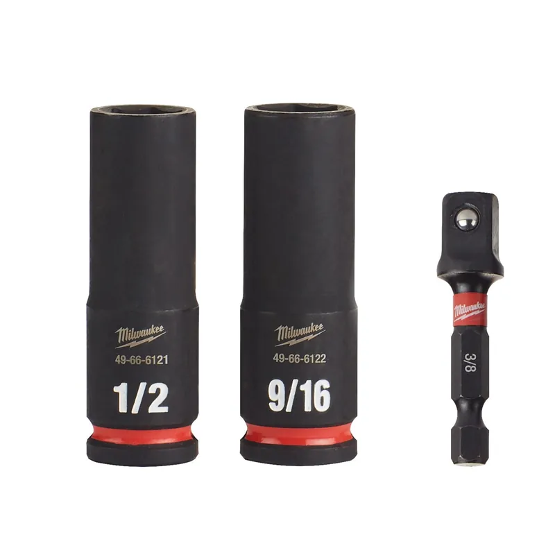 Milwaukee Electric Tools | 49-66-4417 | 3PC SHOCKWAVE Imp Duty 3/8" Dr SAE Dp 6PT Sock Set Handmade