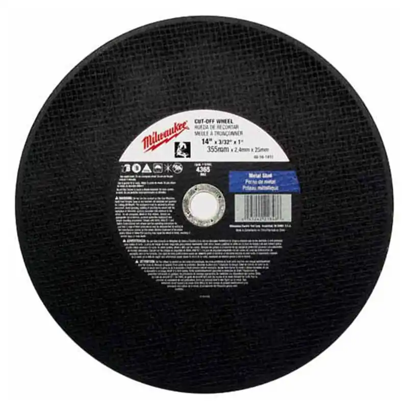Latest Milwaukee Electric Tools | 49-94-1405 | 14"X3/32"X1" CUT-OFF WHEEL (TYPE 1)