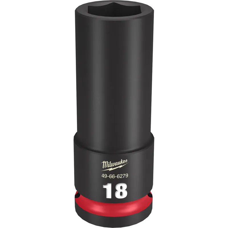 Milwaukee Electric Tools | 49-66-6279 | SHOCKWAVE Imp Duty 1/2"Dr 18MM Dp 6PT Socket Top Pick