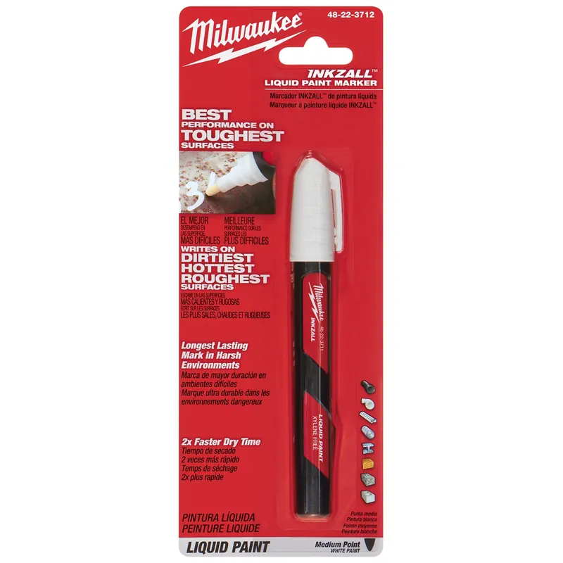 Milwaukee Electric Tools | 48-22-3712 | INKZALL Liquid White Paint Money Back Guarantee