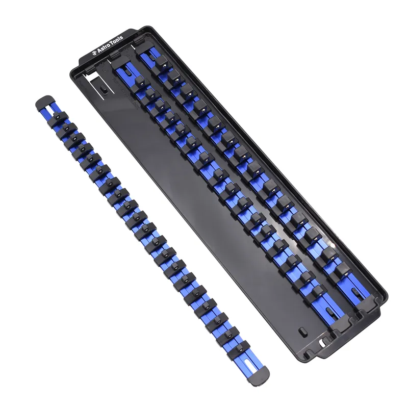 Astro Pneumatic | 9023B | 50pc Blue Aluminum Socket Organizer Tray - 1/4", 3/8", 1/2" Fast Shipping