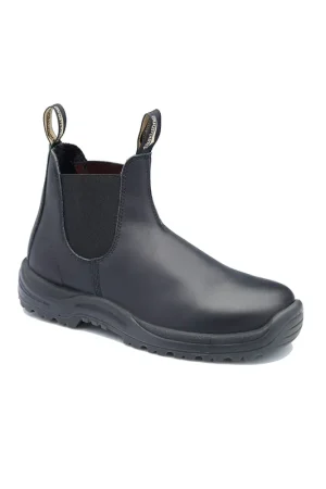 Blundstone | 179-110 | Steel Toe Slip-On Elastic Side Boots w/ Kick Guard, Black Viral