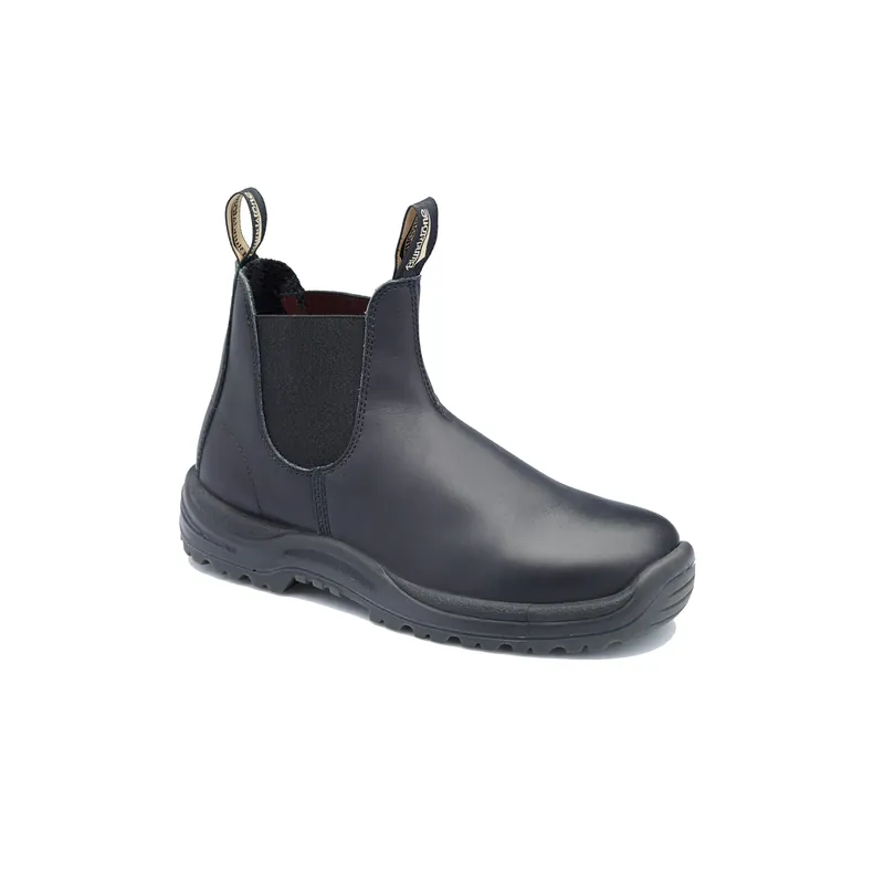 Blundstone | 179-070 | Steel Toe Slip-On Elastic Side Boots w/ Kick Guard, Black Money Back Guarantee