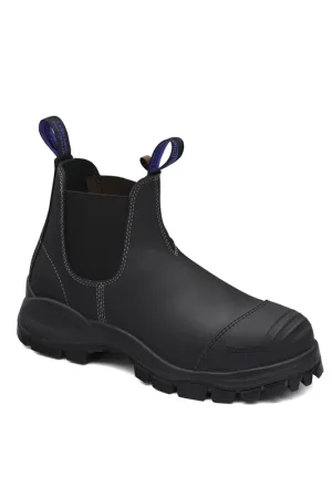 Blundstone | 990-110 | Steel Toe Slip-On Elastic Side Boots w/ Kick Guard, Black Place Order