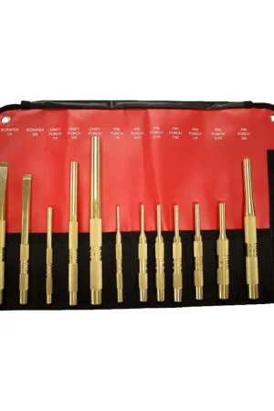Mayhew Tools | 61397 | 12 PC BRASS PUNCH & SCRAPER (METRIC) SET Modern