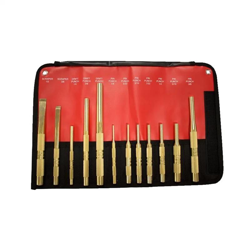 Mayhew Tools | 61397 | 12 PC BRASS PUNCH & SCRAPER (METRIC) SET Modern
