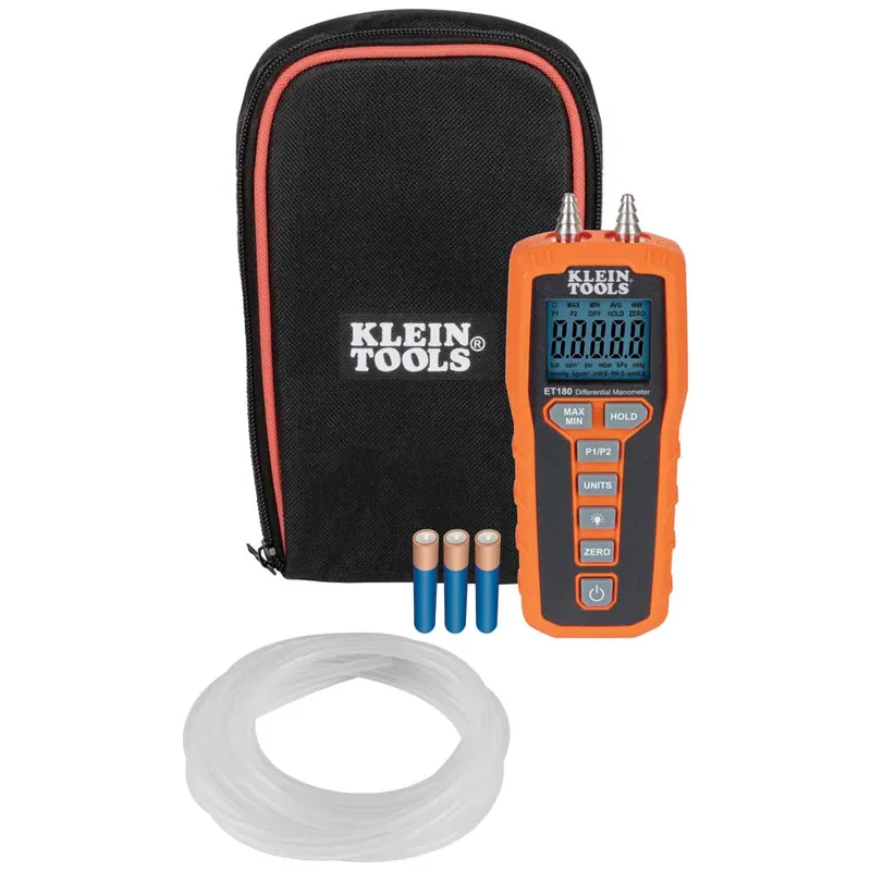 Professional Grade Klein Tools | NET180 | Digital Differential Manometer Klein Tools NET180