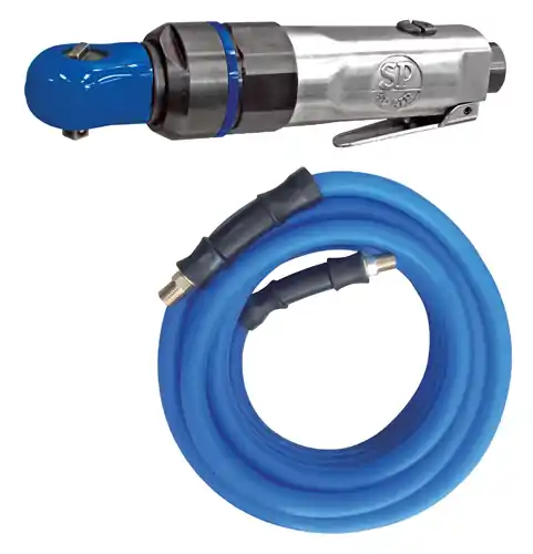 SP Air Corporation | SP-1764HDR | $1/4" MINI IMP RTCHT W/FREE 25' AIR HOSE Factory Price
