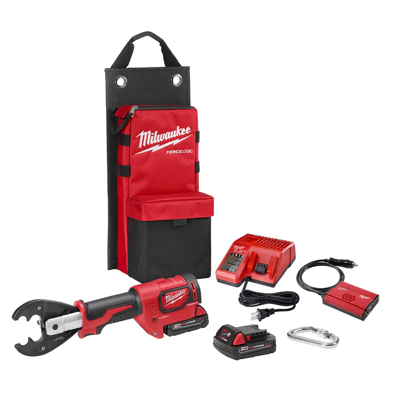 Milwaukee Electric Tools | 2678-22O | M18FORCE LOGIC 6T Utility Crimper Kit with D3 Grooves and Fixed Professional Grade
