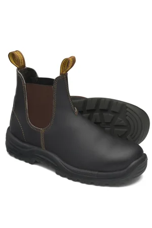 Blundstone | 172-075 | Blundstone 172 Steel Toe Elastic Side Slip-On Boots, Kick Guard, Bargain