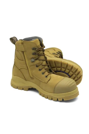 Hot Deal Blundstone | 992-105 | Blundstone 992 Steel Toe Lace Up Side Zip, Water Resistant, Bump