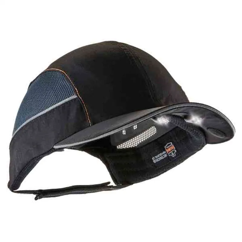 Ergodyne | 23370 | 8960 Short Brim Black Bump Cap w/ LED Lighting Tech Free Returns