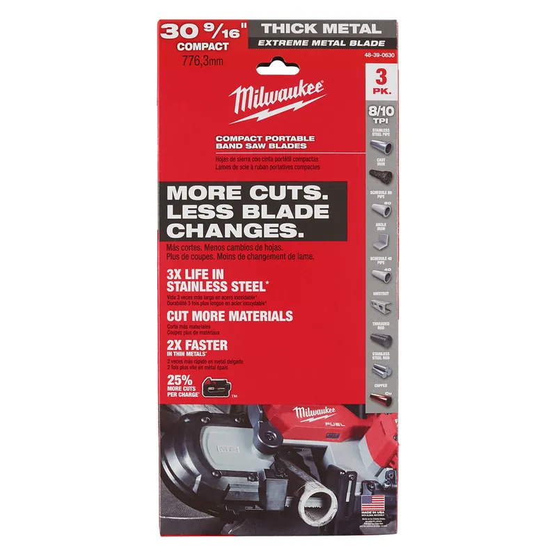 Milwaukee Electric Tools | 48-39-0630 | 30-9/16" 8/10 TPI COMPACT EXTREME THICK METAL B Order Now