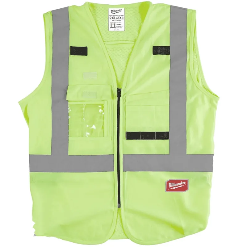 Milwaukee Electric Tools | 48-73-5023 | Hi Vis Yellow Safety Vest-XXL/XXXL High Quality