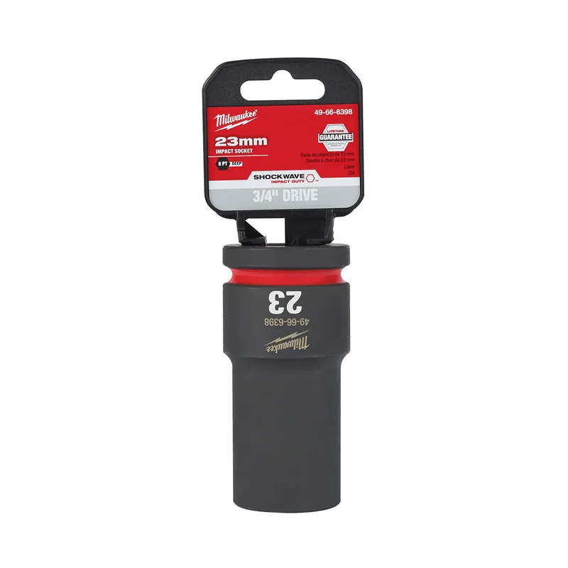 Milwaukee Electric Tools | 49-66-6398 | SHOCKWAVE Imp Duty 3/4"Dr 23MM Dp 6-PT Socket Modern