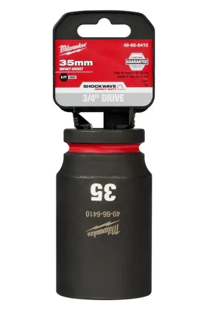 While Supplies Last Milwaukee Electric Tools | 49-66-6410 | SHOCKWAVE Imp Duty 3/4"Dr 35MM Dp 6-PT Socket