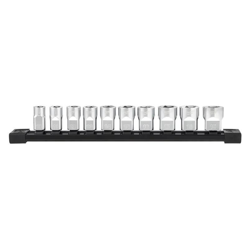 Milwaukee Electric Tools | 48-22-9503 | 10pc 3/8" Metric Sockets FOUR FLAT Sides High Quality