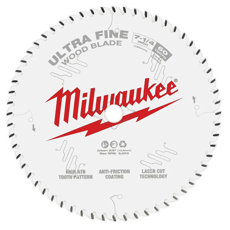 Milwaukee Electric Tools | 48-41-0730 | 7-1/4" 60T Ultra Fine Finish Circular Saw Blades B Deal