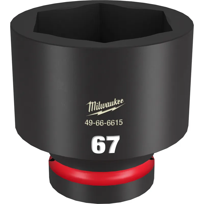 Milwaukee Electric Tools | 49-66-6615 | SHOCKWAVE Imp Duty 1"Dr 67MM Std 6-PT Socket Money Back Guarantee