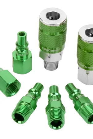 Popular Legacy Manufacturing | A71457B | COLORCONNEX TYPE B 7PC 1/4" BODY COUPLER & PLUG KI