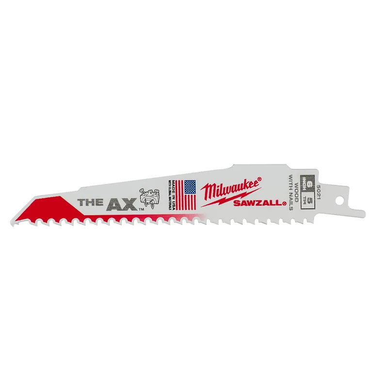 Milwaukee Electric Tools | 48-01-2001 | 6" 5 TPI The Ax Sawzall Blade (10 Pk) Grab Now