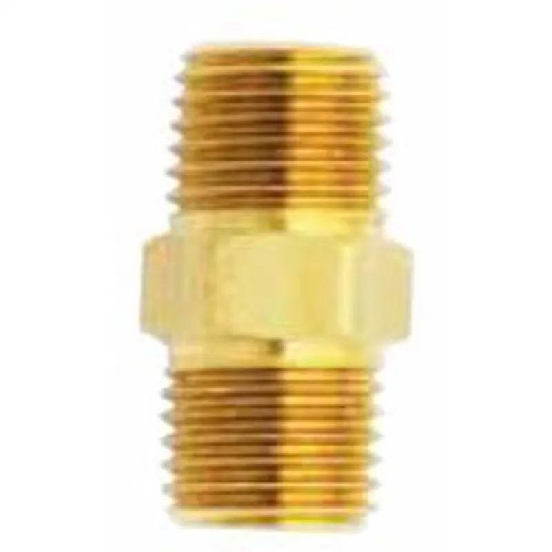 Milton Industries | S647 | M. Hex Nipple, 3/8" x 3/8" NPT, 2/cd Worldwide Shipping