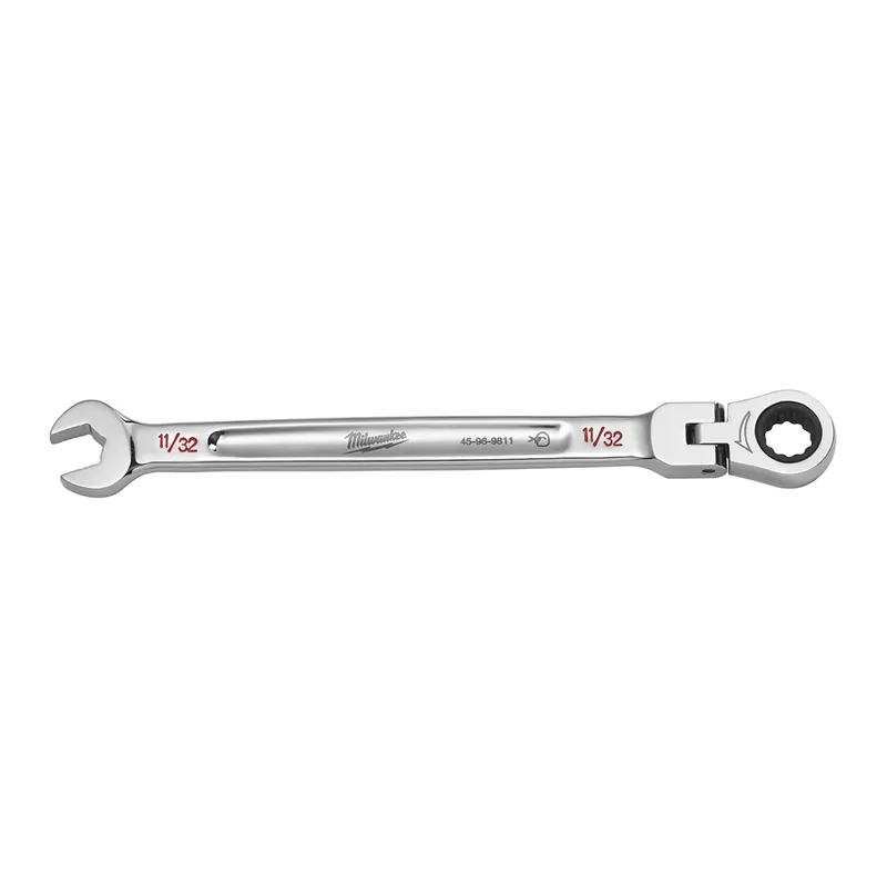 Trusted Brand Milwaukee Electric Tools | 45-96-9811 | 11/32" Flex Head Ratcheting Combination Wrench