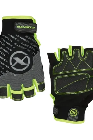 Warranty Included Legacy Manufacturing | GH330XXL | Fingerless Gloves Poly Palm Gry/Blk/ZillaGreen XXL