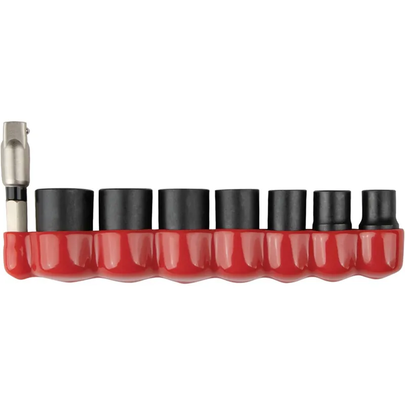 Makita | E-01694 | 8PC 1/4" Dr 6-PT MM Impact Socket Set Std Adapt Budget